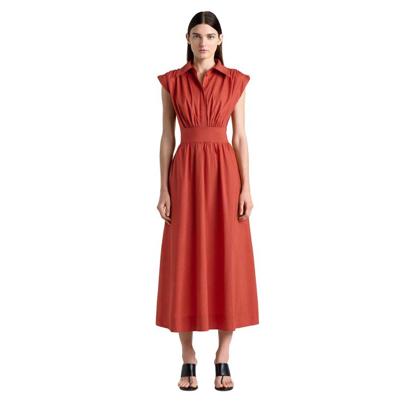 Cue Terracotta Soft Finish Cotton Shirt Dress image number 0